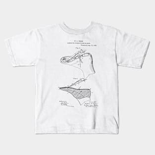 Lasting the uppers of boots or shoes Vintage Patent Hand Drawing Kids T-Shirt